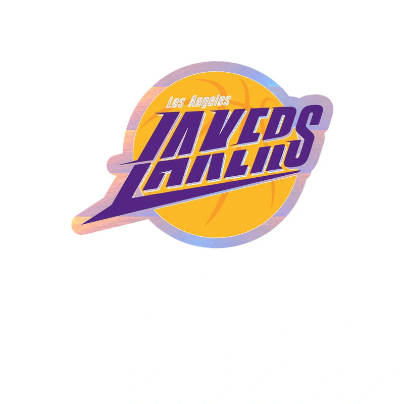 Los Angeles Lakers - Image 9 - Holographic Vinyl Sticker - Custom Size