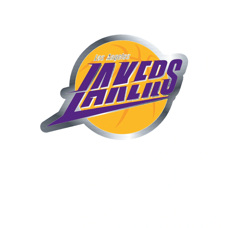 Los Angeles Lakers - Image 9 - Silver Chrome Vinyl Sticker - Custom Size