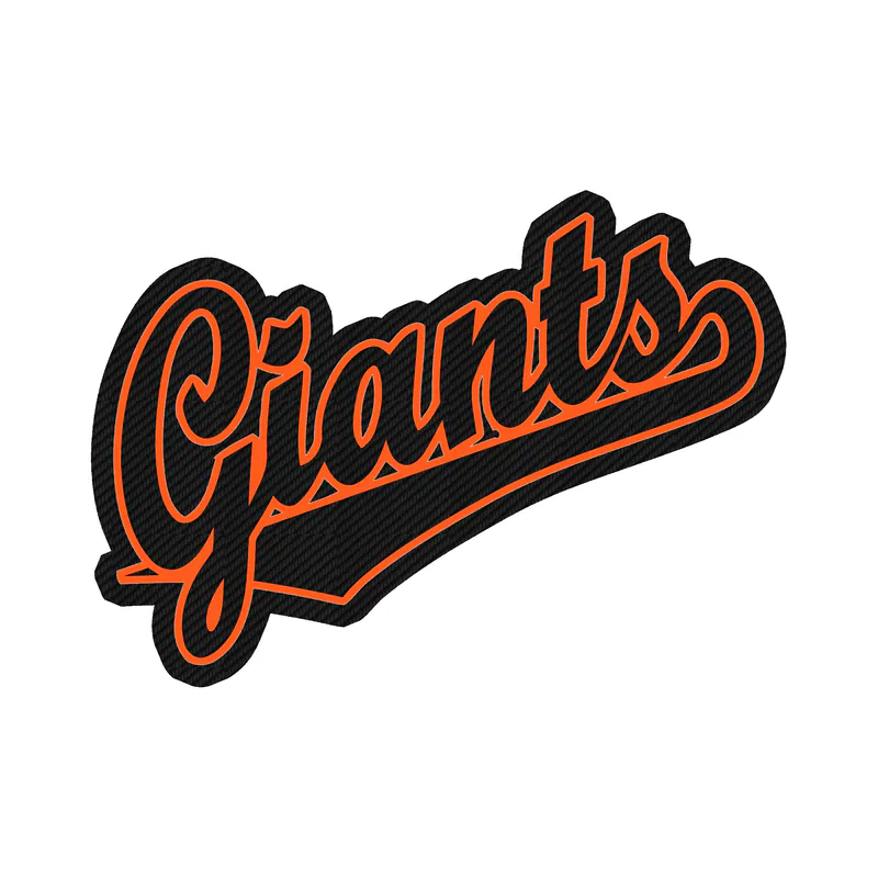 San Francisco Giants - Giants Slanted - Carbon Fiber Vinyl Sticker - Custom Size