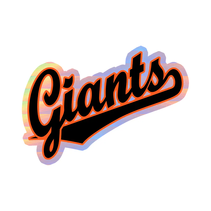 San Francisco Giants - Giants Slanted - Holographic Vinyl Sticker - Custom Size