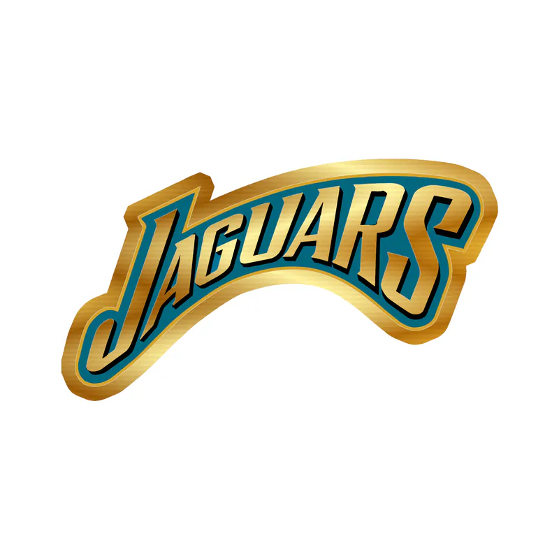 Jacksonville Jaguars - Jaguars - Gold Chrome Vinyl Sticker - Custom Size