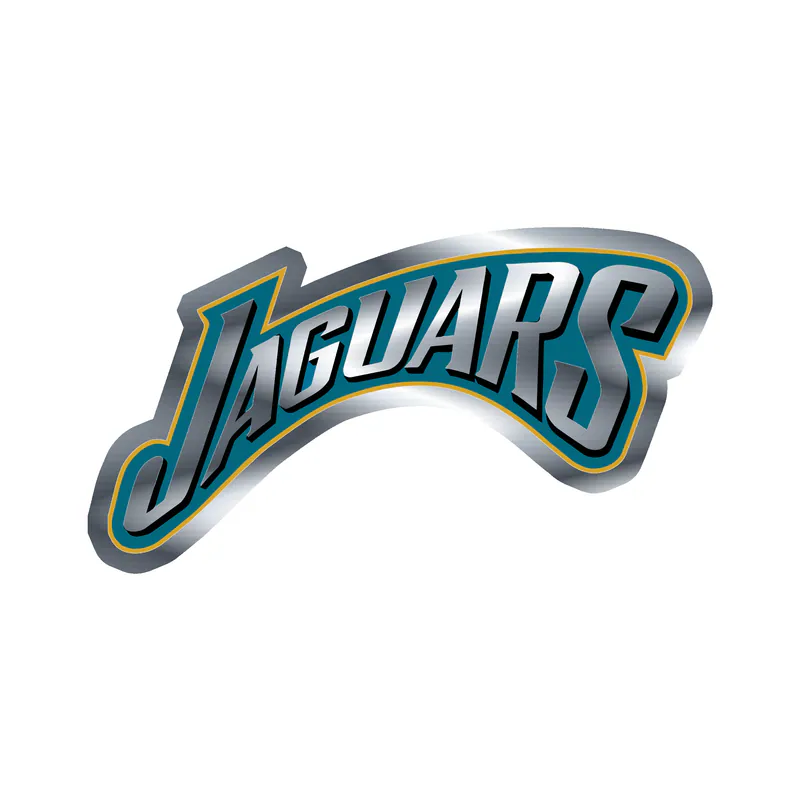 Jacksonville Jaguars - Jaguars - Silver Chrome Vinyl Sticker - Custom Size