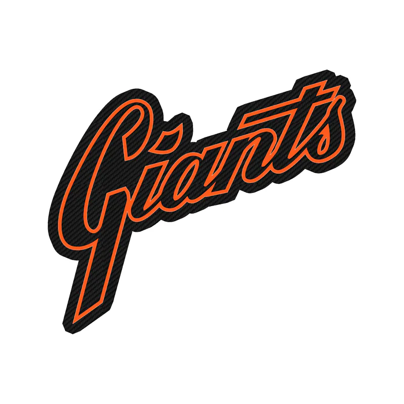 San Francisco Giants - Giants Cursive - Carbon Fiber Vinyl Sticker - Custom Size