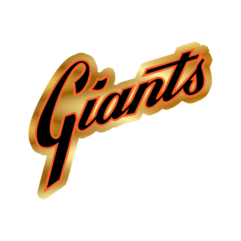 San Francisco Giants - Giants Cursive - Gold Chrome Vinyl Sticker - Custom Size