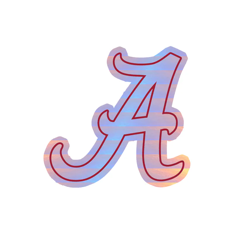Alabama Crimson Tide - Image 22 - Holographic Vinyl Decal - Custom Size