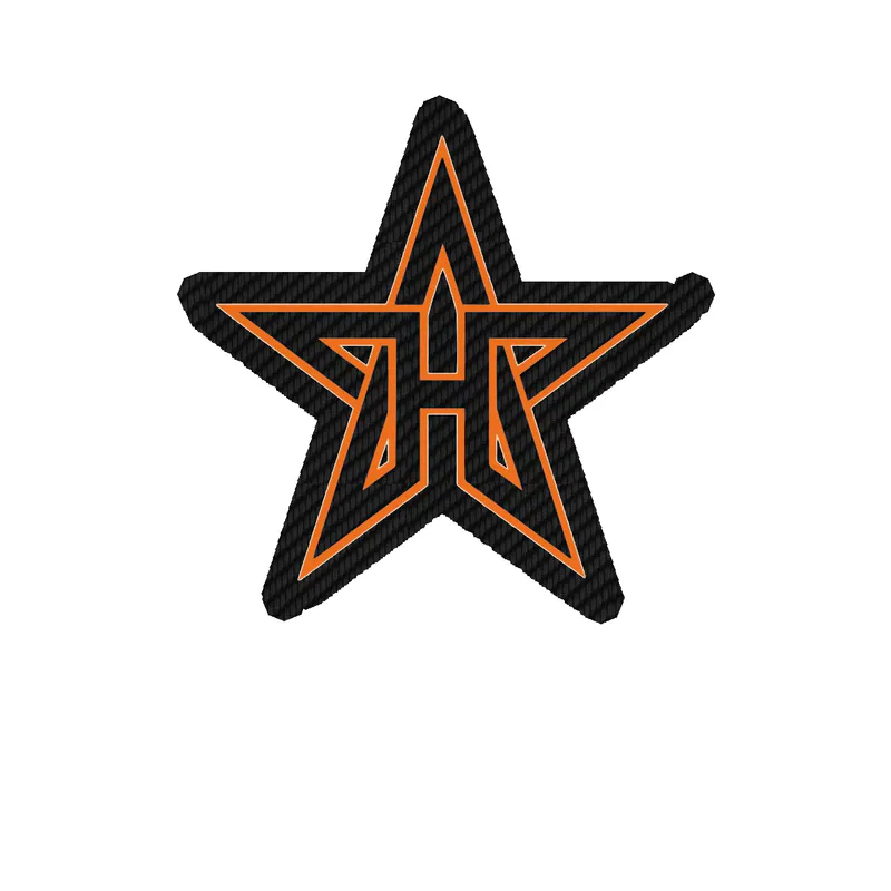 Houston Astros - Star - Carbon Fiber Vinyl Sticker - Custom Size