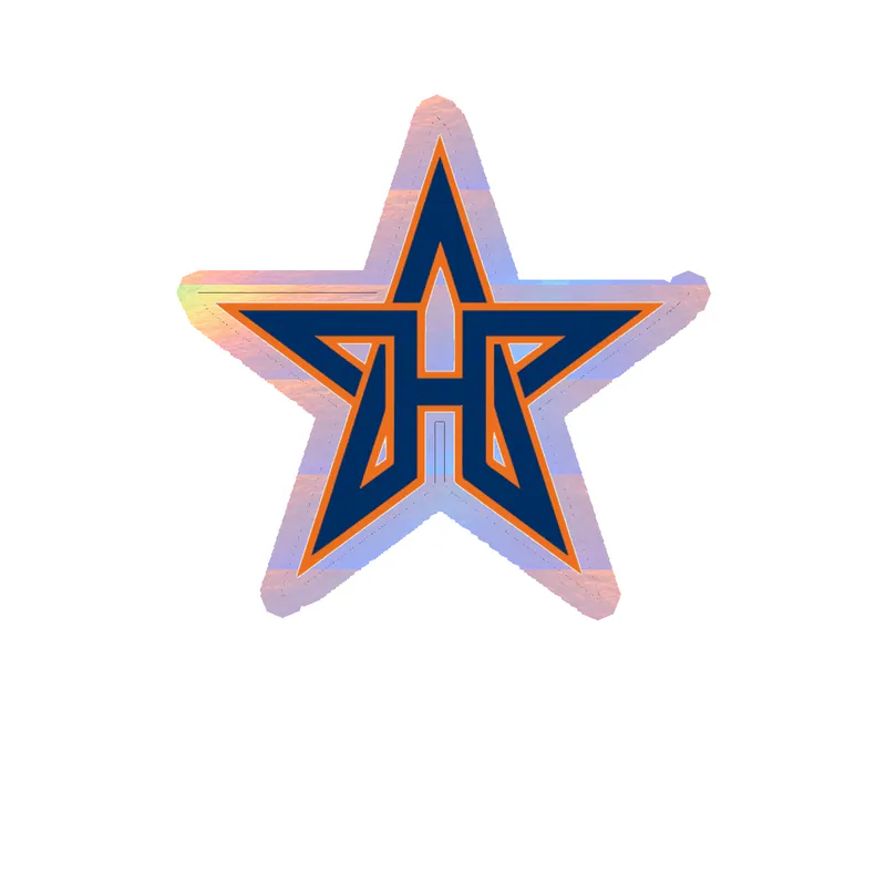 Houston Astros - Star - Holographic Vinyl Sticker - Custom Size