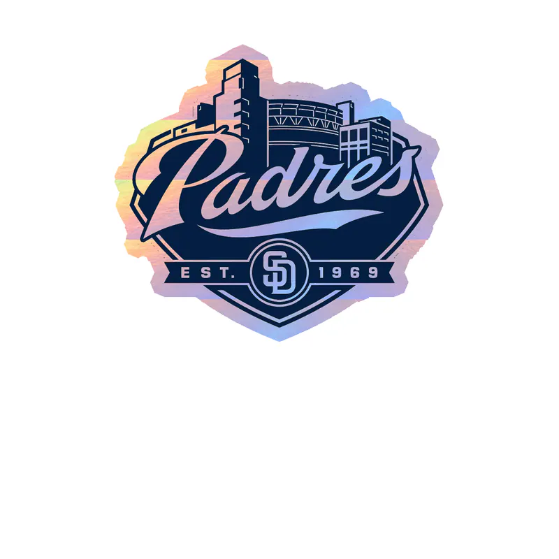 San Diego Padres - City EST. 1969 - Holographic Vinyl Sticker - Custom Size