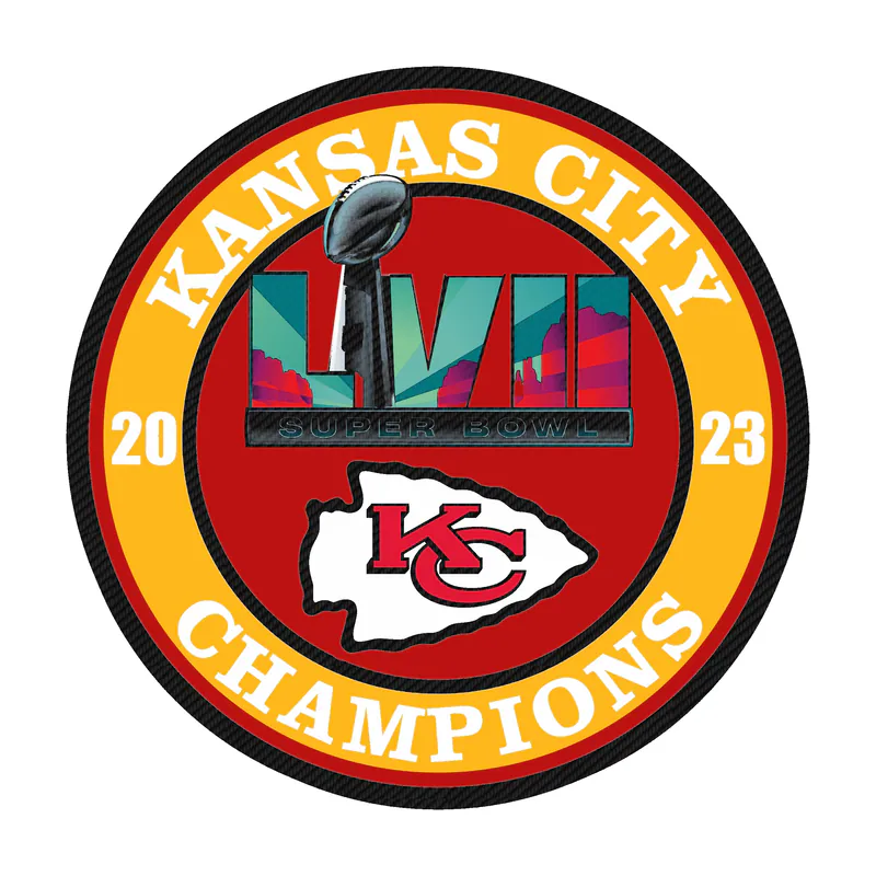 Kansas City Chiefs- Superbowl Champions - Image 1 - Carbon Fiber Vinyl Sticker - Custom Size