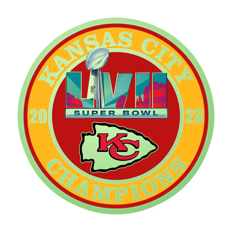 Kansas City Chiefs- Superbowl Champions - Image 1 - Glow in the Dark Vinyl Sticker - Custom Size