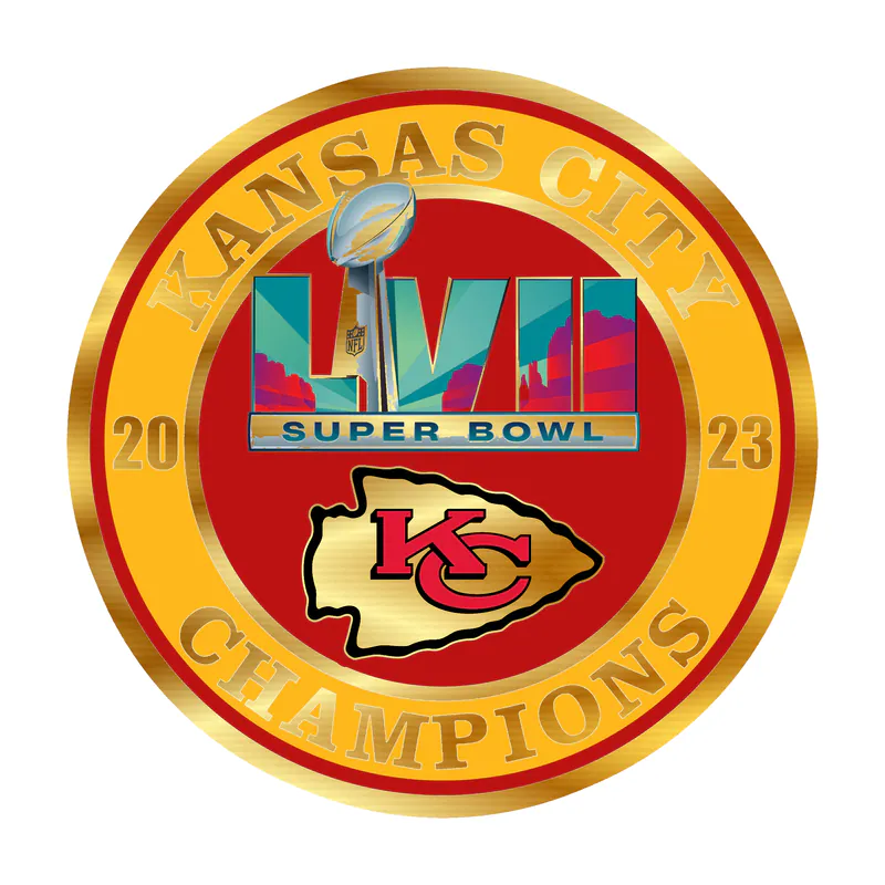 Kansas City Chiefs- Superbowl Champions - Image 1 - Gold Chrome Vinyl Sticker - Custom Size