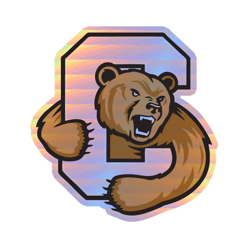 Cornell Big Red - Image 1 - Holographic Vinyl Decal - Custom Size