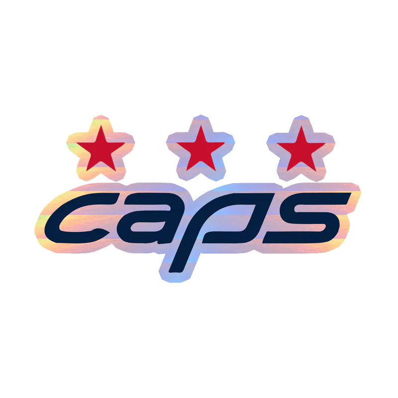 Washington Capitals - Caps - Holographic Vinyl Sticker - Custom Size
