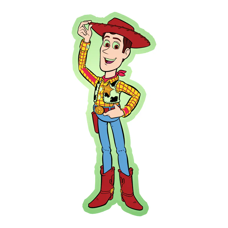 Toy Story Woody Glow in the Dark Vinyl Sticker - Custom Size