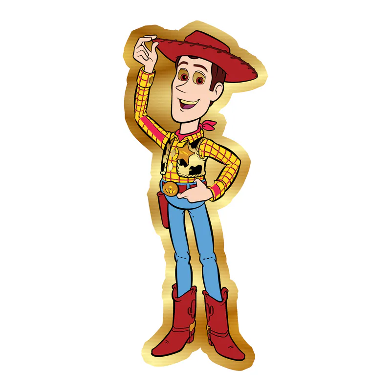 Toy Story Woody Gold Chrome Vinyl Sticker - Custom Size