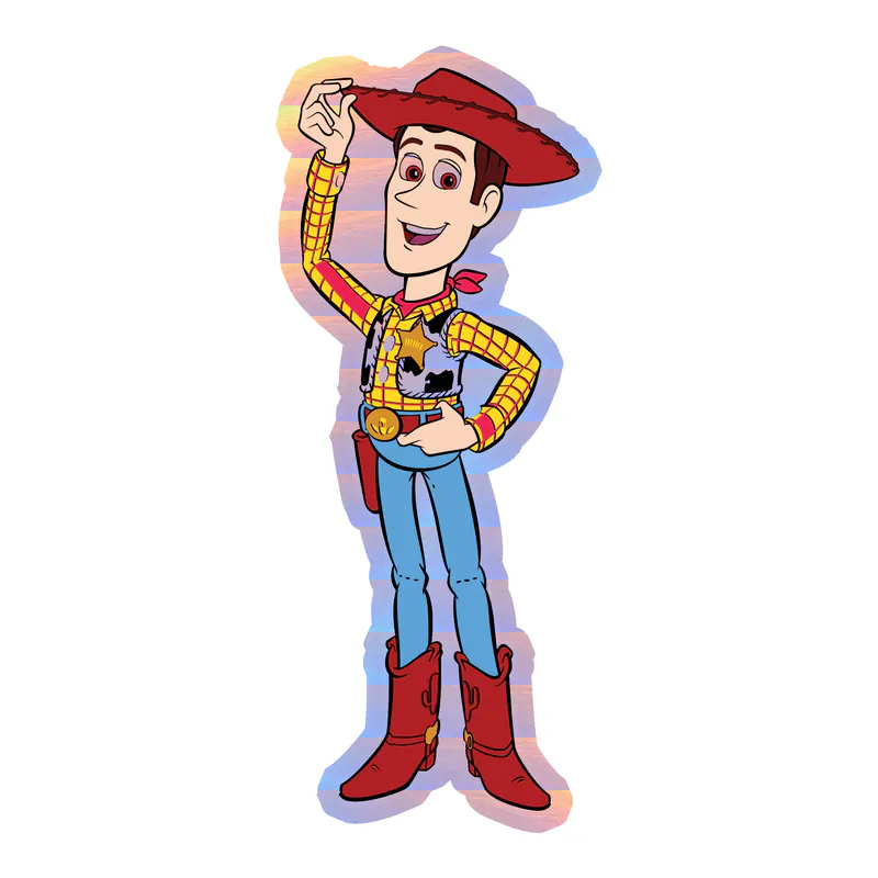 Toy Story Woody Holographic Vinyl Sticker - Custom Size