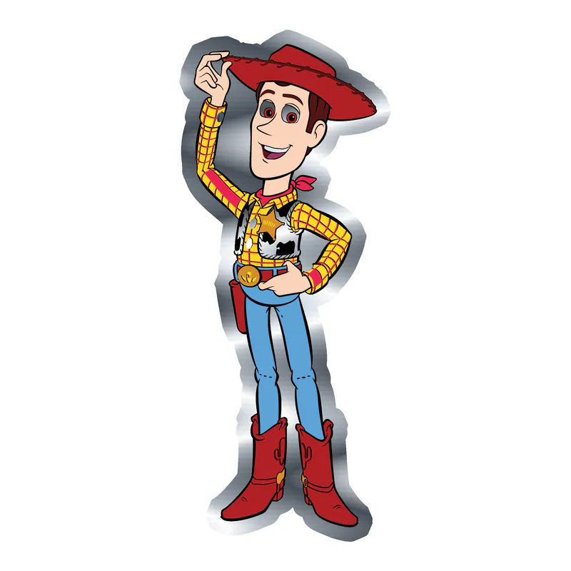 Toy Story Woody Silver Chrome Vinyl Sticker - Custom Size