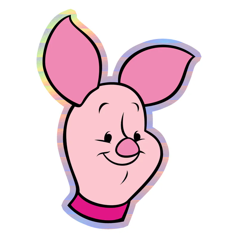 Winnie the Pooh - Piglet - Holographic Vinyl Sticker - Custom Size