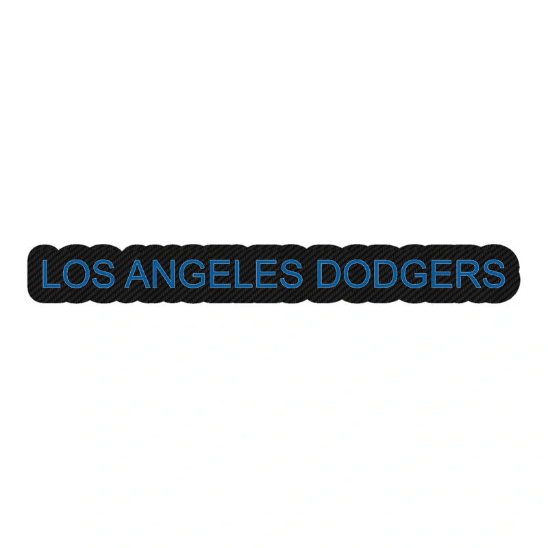 Los Angeles Dodgers - Name - Carbon Fiber Vinyl Decal - Custom Size