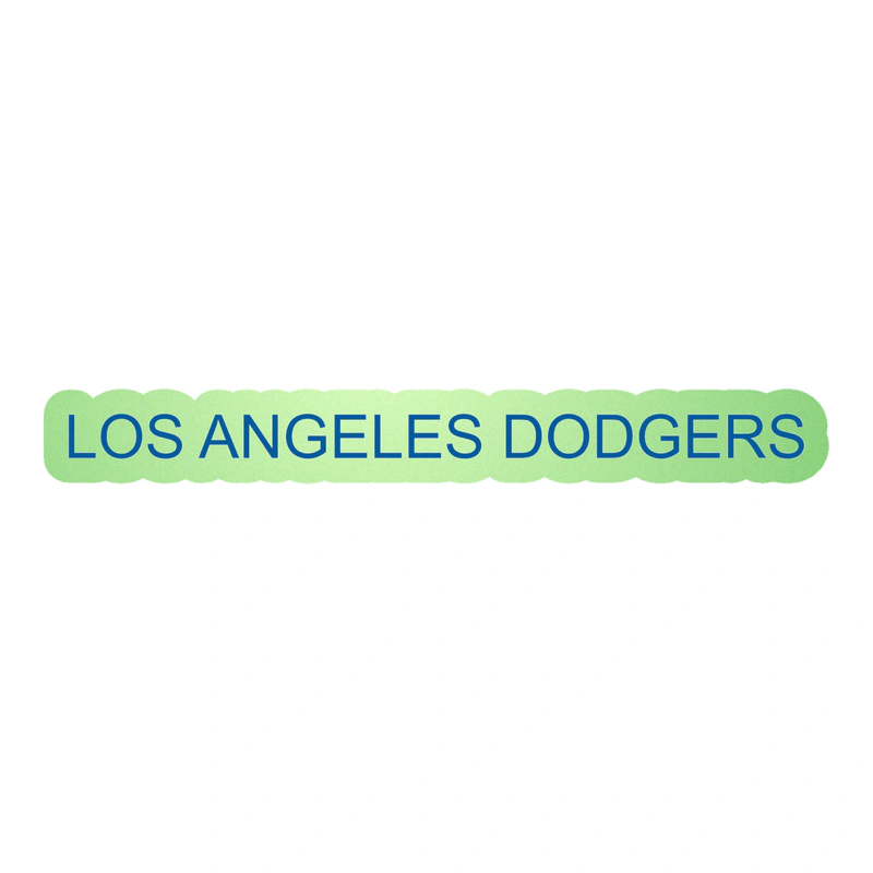 Los Angeles Dodgers - Name - Glow in the Dark Vinyl Decal - Custom Size