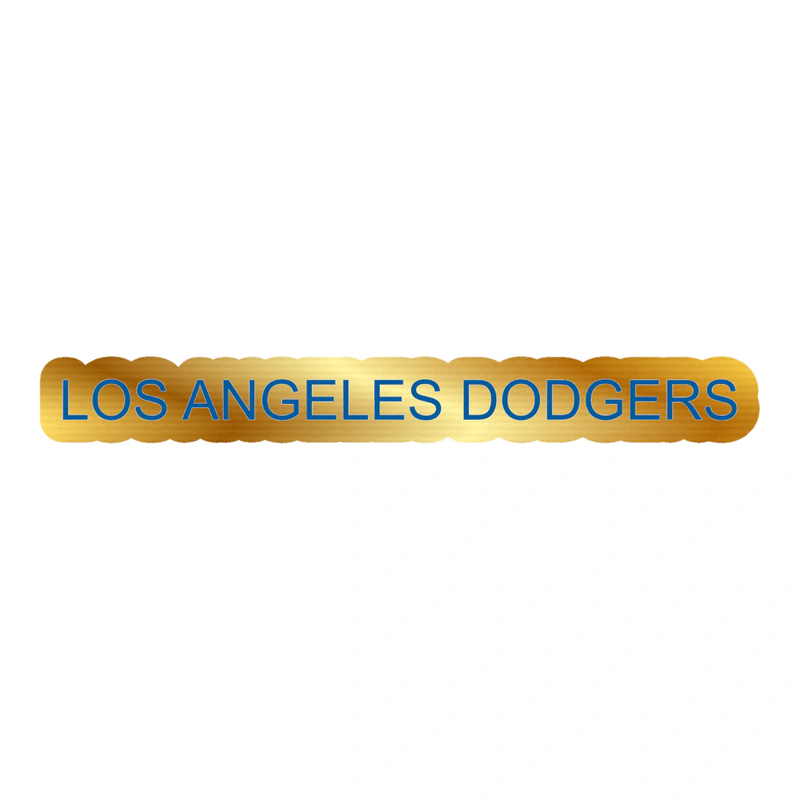 Los Angeles Dodgers - Name - Gold Chrome Vinyl Decal - Custom Size