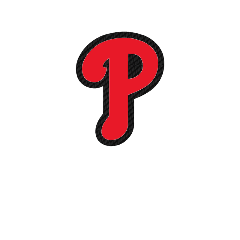 Philadelphia Phillies - Red P - Carbon Fiber Vinyl Sticker - Custom Size