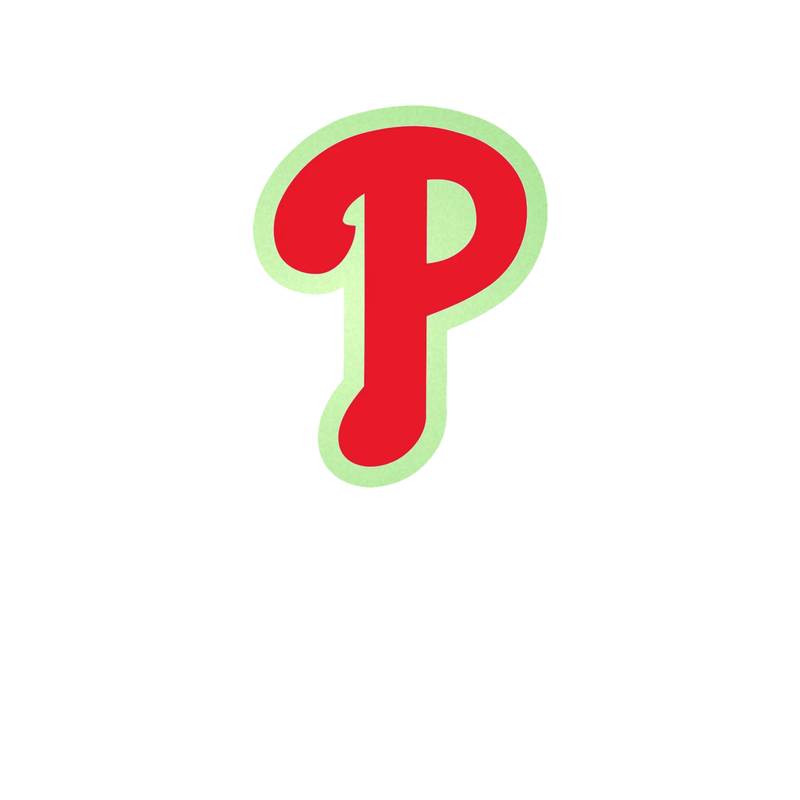 Philadelphia Phillies - Red P - Glow in the Dark Vinyl Sticker - Custom Size