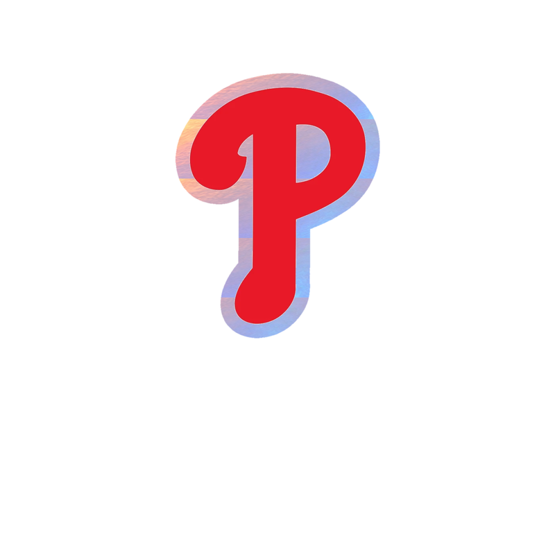 Philadelphia Phillies - Red P - Holographic Vinyl Sticker - Custom Size