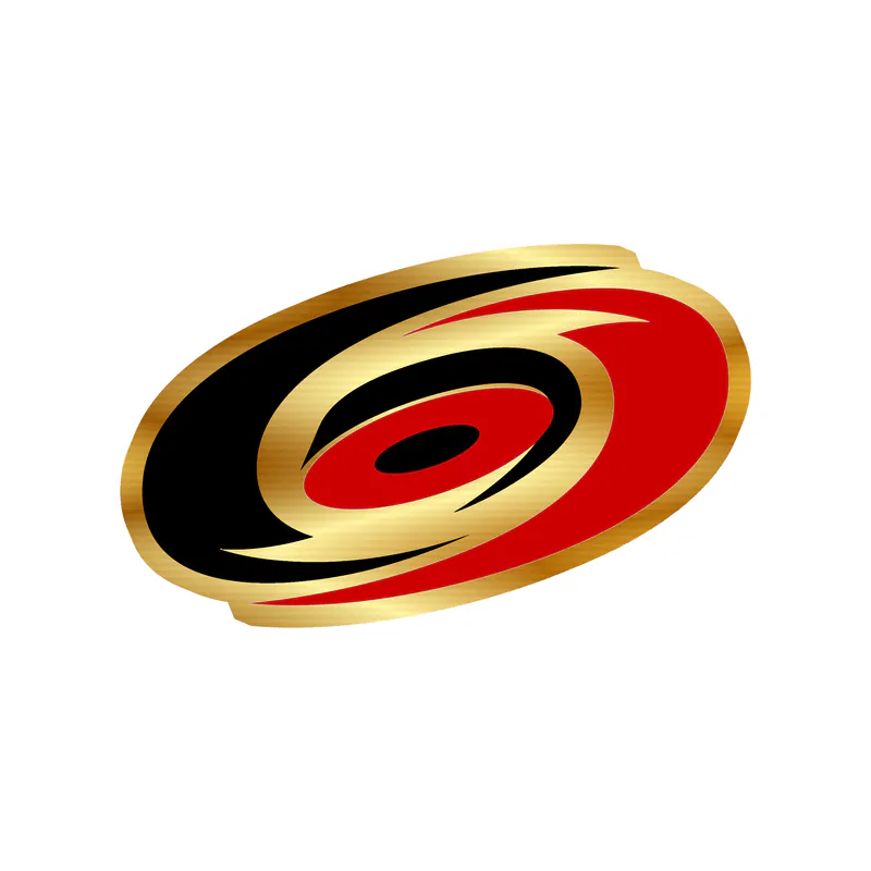 Carolina Hurricanes - Hurricane - Gold Chrome Vinyl Sticker - Custom Size
