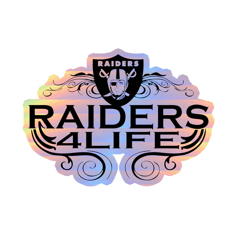 Las Vegas Raiders - Image 17 - Holographic Vinyl Sticker - Custom Size
