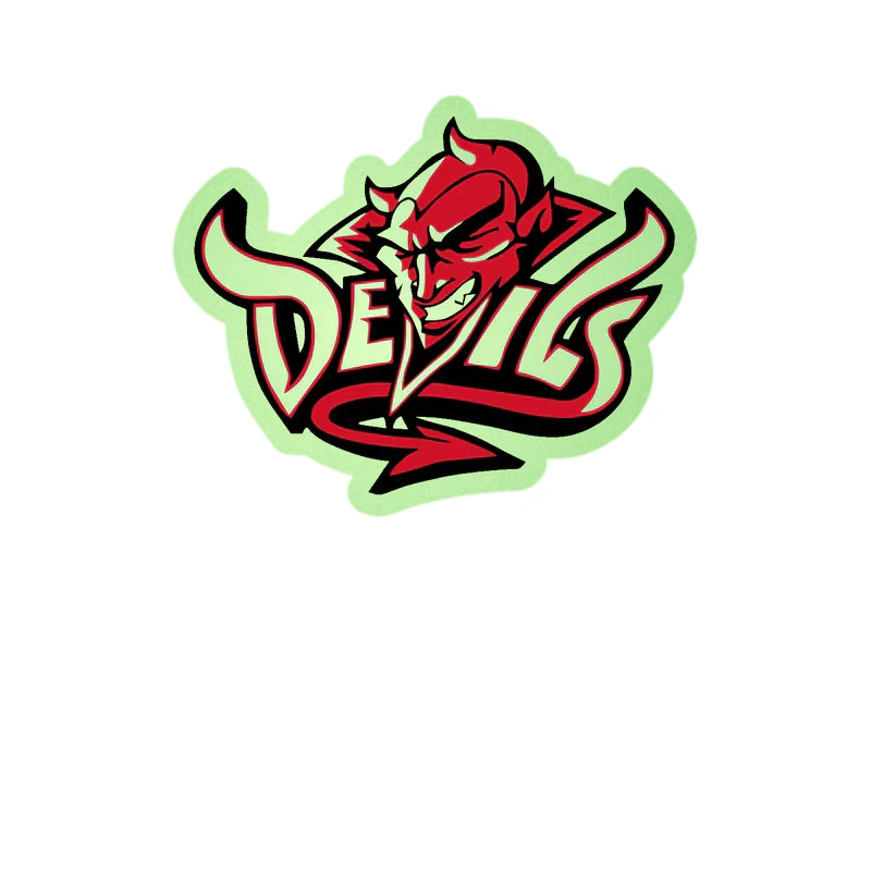 New Jersey Devils - Devils - Glow in the Dark Vinyl Sticker - Custom Size