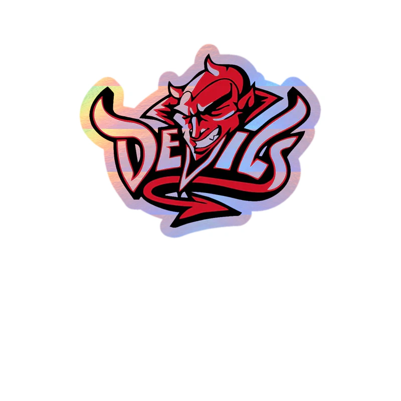 New Jersey Devils - Devils - Holographic Vinyl Sticker - Custom Size