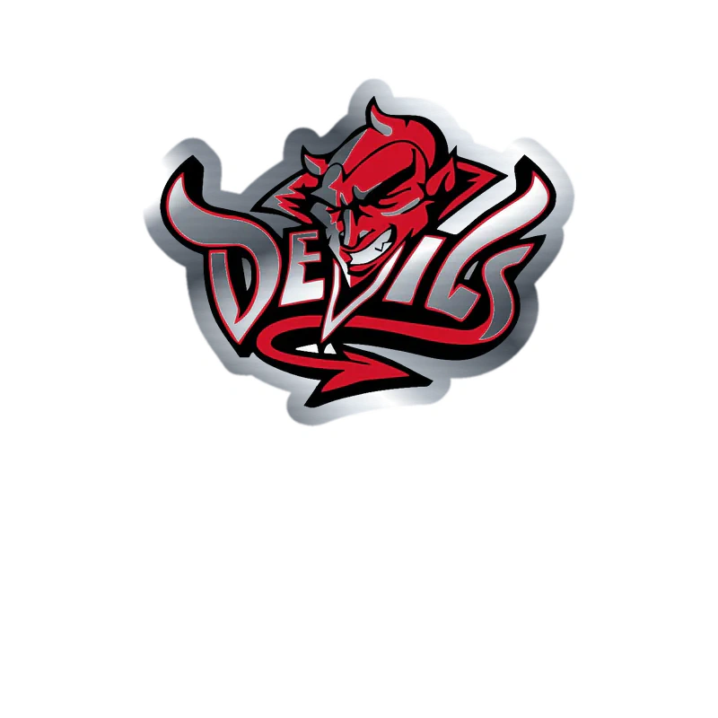 New Jersey Devils - Devils - Silver Chrome Vinyl Sticker - Custom Size