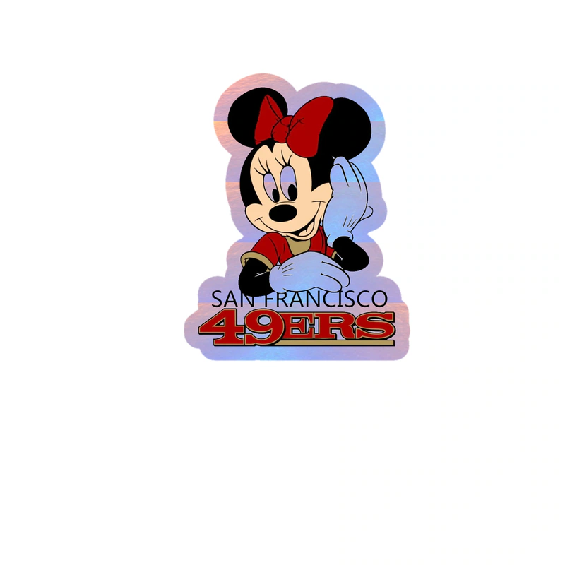 San Francisco 49ers - Image 3 - Holographic Vinyl Sticker - Custom Size
