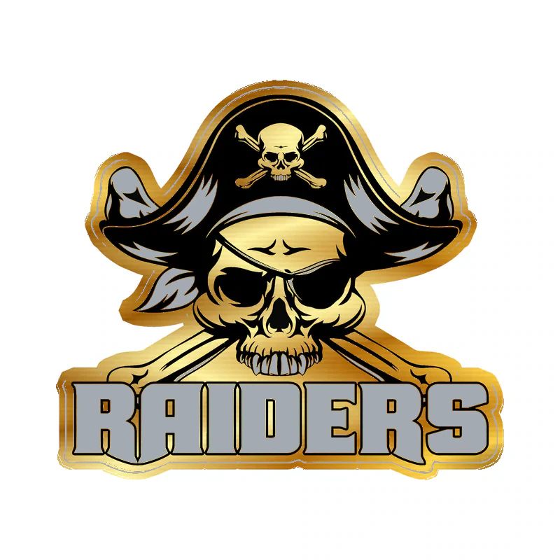 Las Vegas Raiders - Image 4 - Gold Chrome Vinyl Sticker - Custom Size