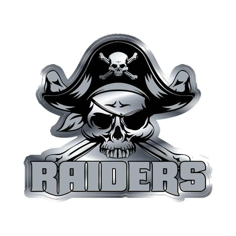 Las Vegas Raiders - Image 4 - Silver Chrome Vinyl Sticker - Custom Size