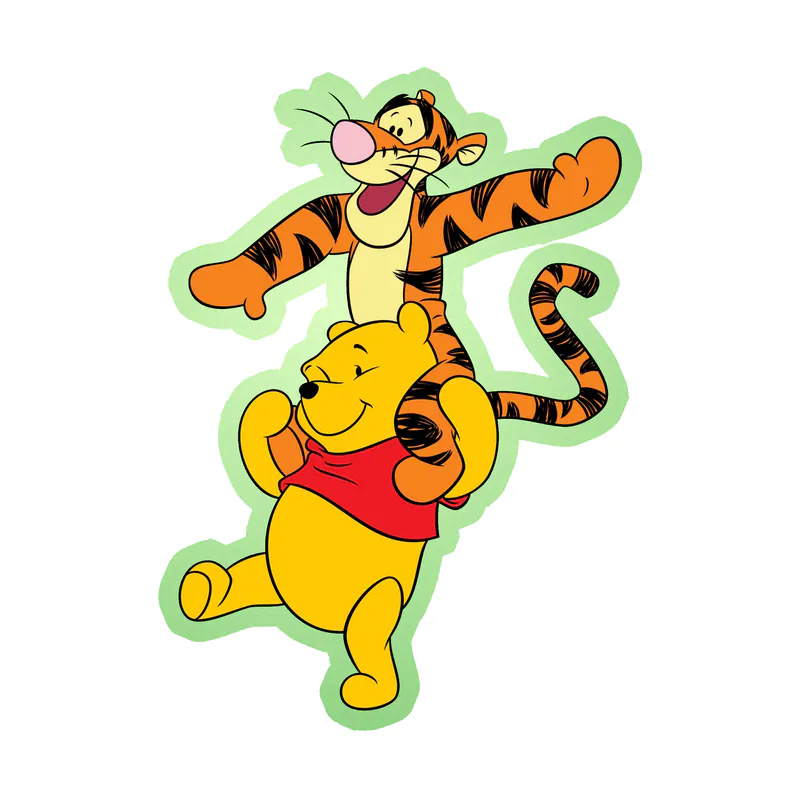 Winnie The Pooh - Pooh and Tigger - Glow in the Dark Vinyl Sticker - Custom Size