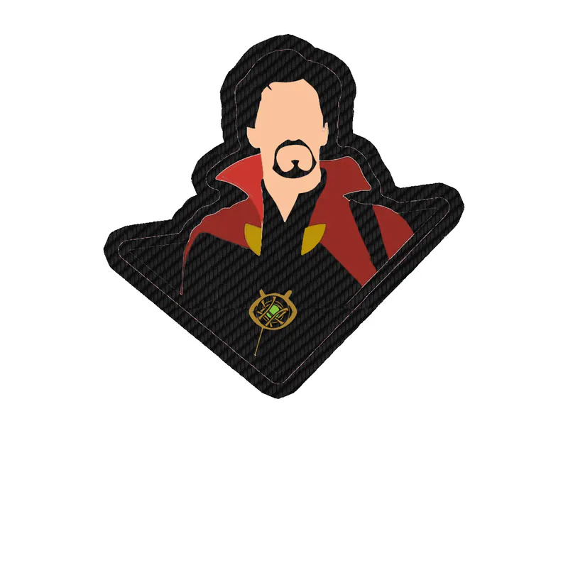 Dr Strange - Carbon Fiber Vinyl Sticker - Custom Size