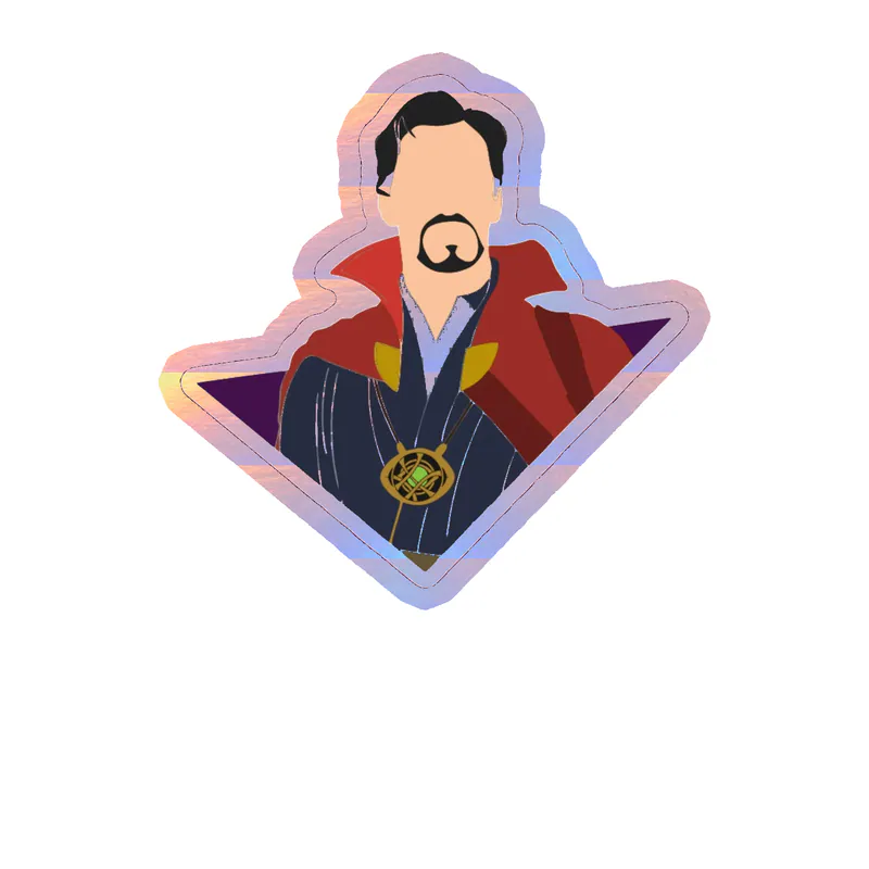 Dr Strange - Holographic Vinyl Sticker - Custom Size