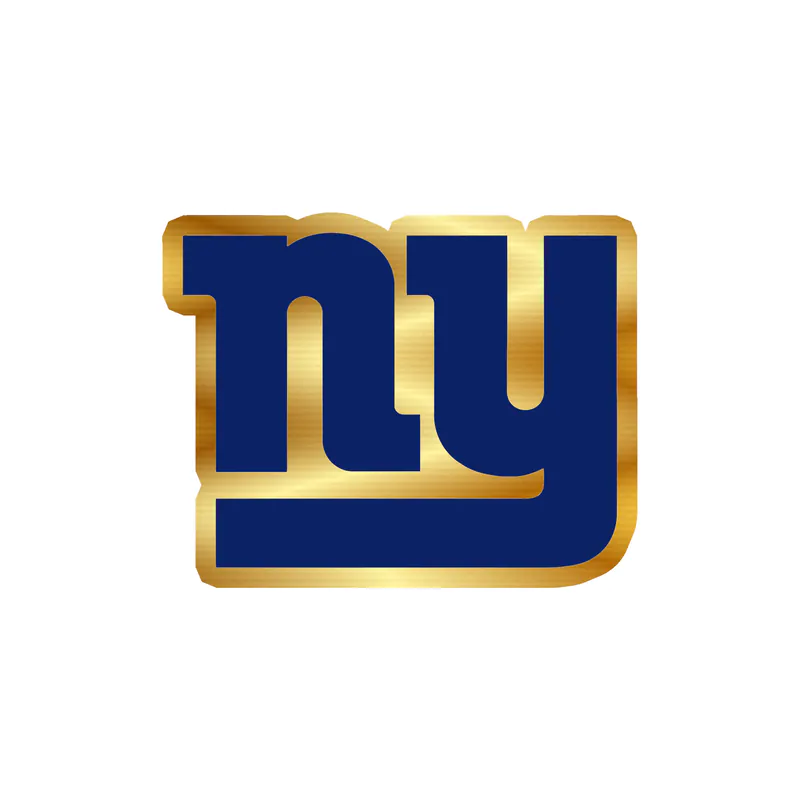 New York Giants - Dark Blue NY - Image 1 - Gold Chrome Vinyl Sticker - Custom Size