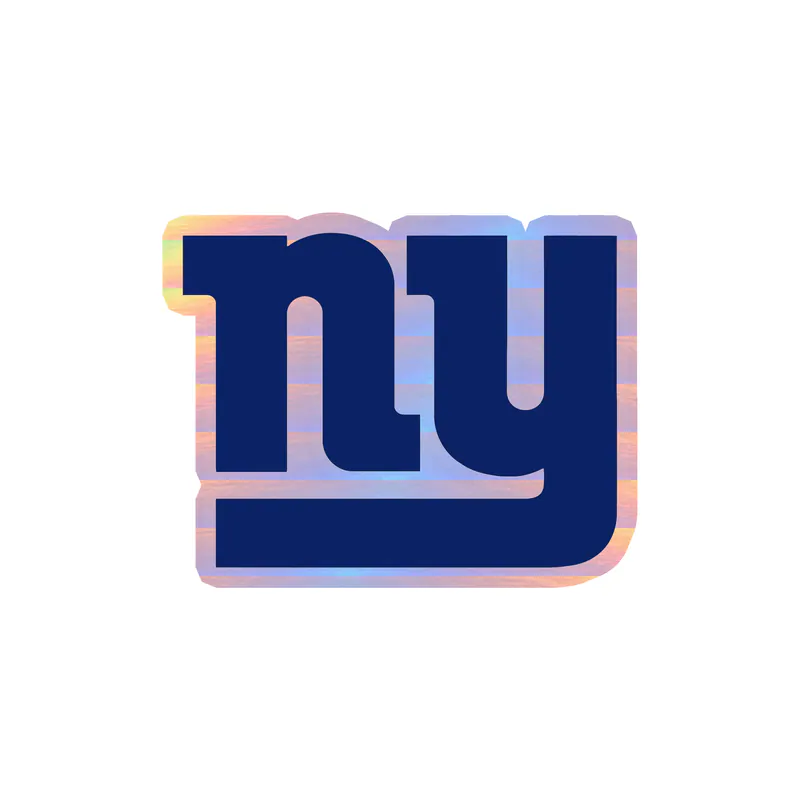 New York Giants - Dark Blue NY - Image 1 - Holographic Vinyl Sticker - Custom Size