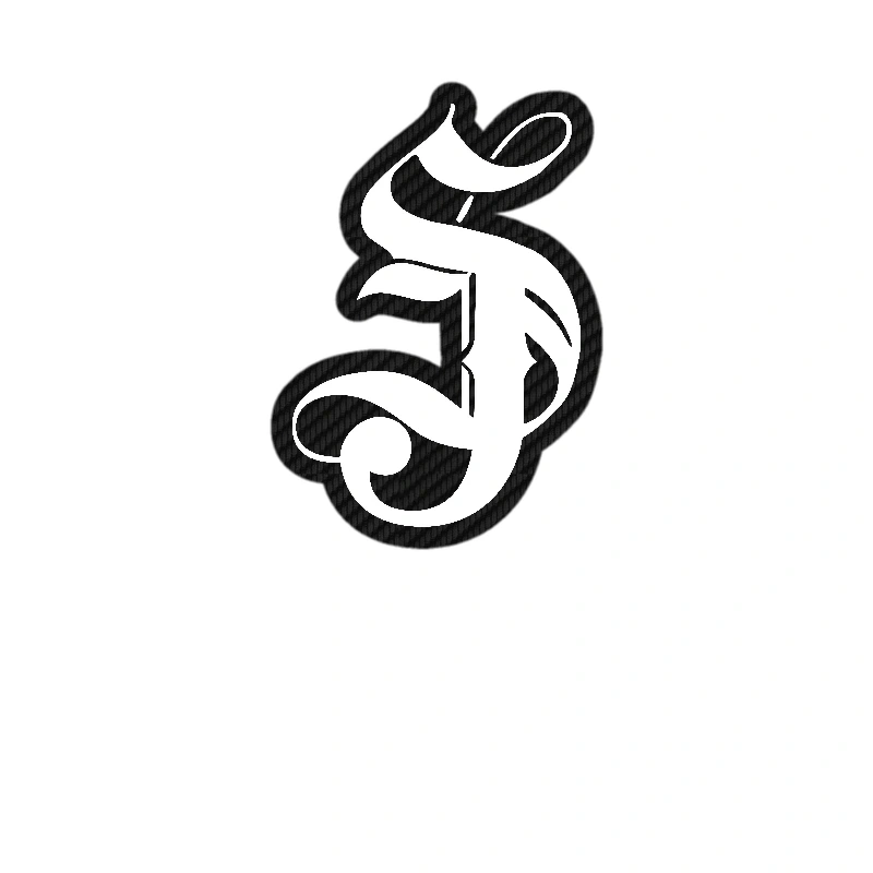San Jose Sharks - SJ Cursive - Carbon Fiber Vinyl Sticker - Custom Size