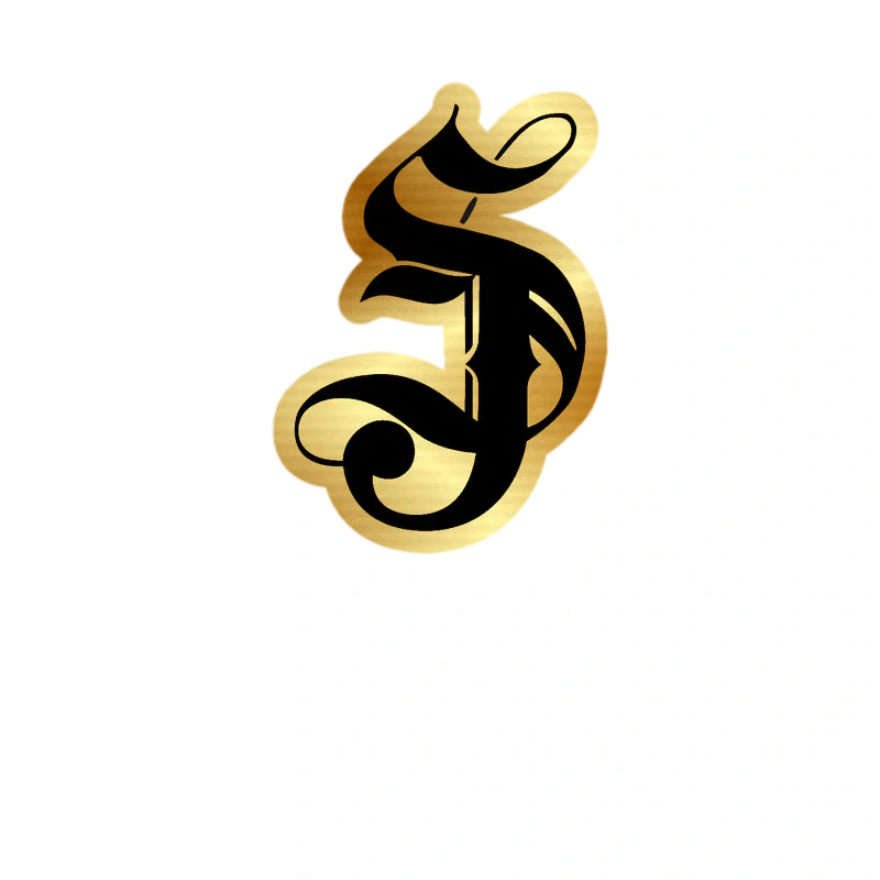 San Jose Sharks - SJ Cursive - Gold Chrome Vinyl Sticker - Custom Size