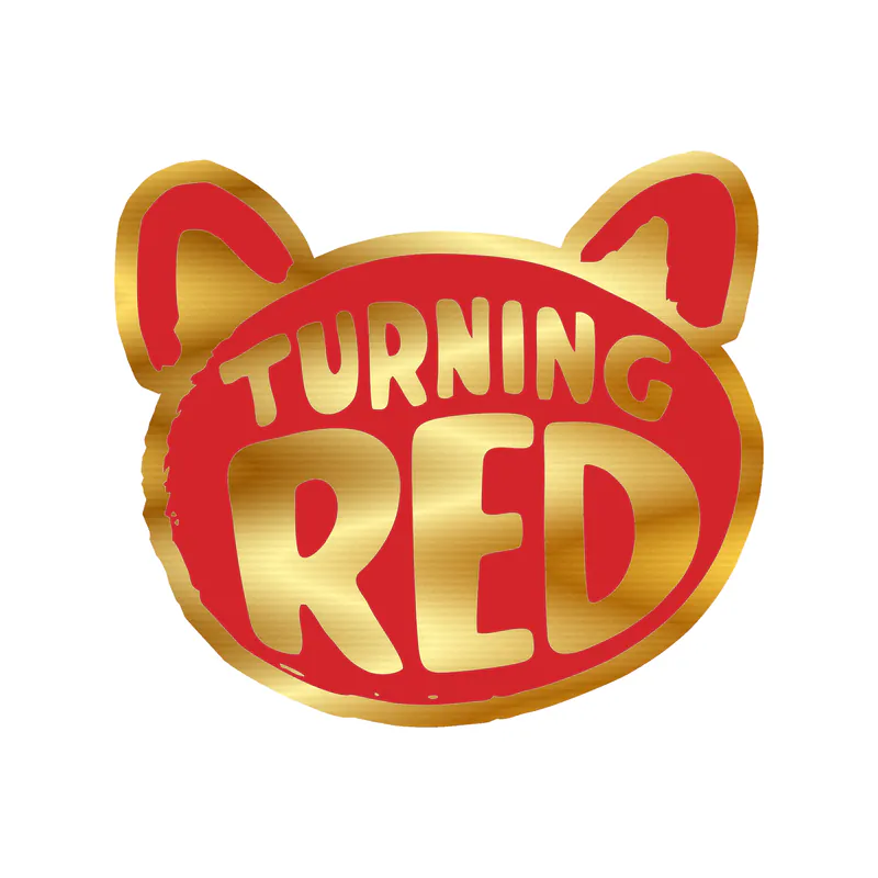 Turning Red Gold Chrome Vinyl Decal