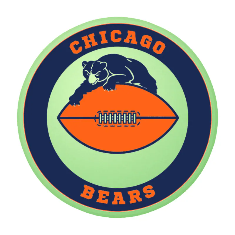 Chicago Bears - Bear Head - Image 7 - Glow in the Dark Vinyl Sticker - Custom Size