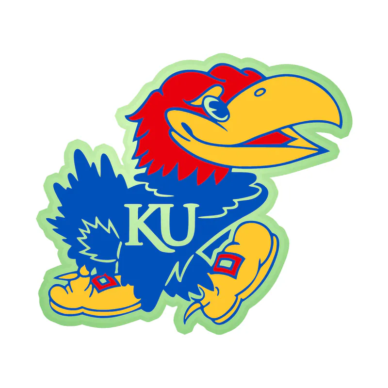 University of Kansas Jayhawks - Image 1 - Glow in the Dark Vinyl Decal - Custom Size