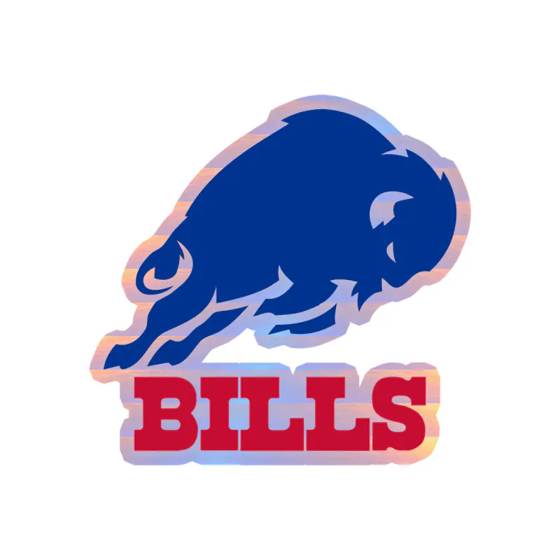 Buffalo Bills - Blue Buffalo - Holographic Vinyl Sticker - Custom Size