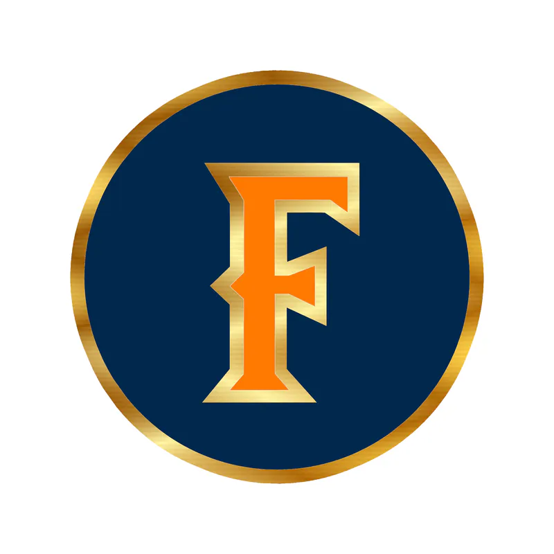Cal State Fullerton Titans Gold Chrome Vinyl Decal - Custom Size