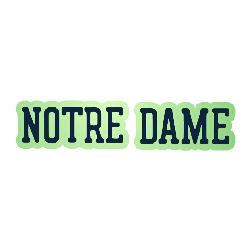 Notre Dame -Notre Dame- Glow in the Dark Vinyl Sticker - Custom Size