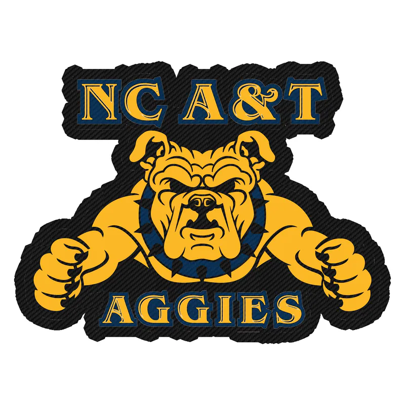 North Carolina A&T Aggies - Image 1 - Carbon Fiber Vinyl Decal - Custom Size